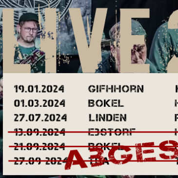 Gigs im September aud gesundheitlichen Gründen abgesagt